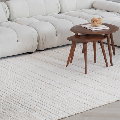 8' X 11' Cream and Beige Abstract Non Skid Area Rug-5