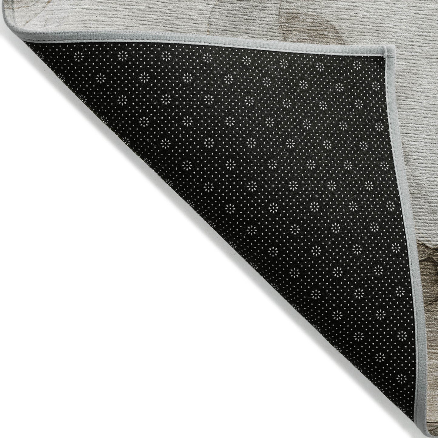 8' Round Brown Round Abstract Washable Non Skid Indoor Outdoor Area Rug-5