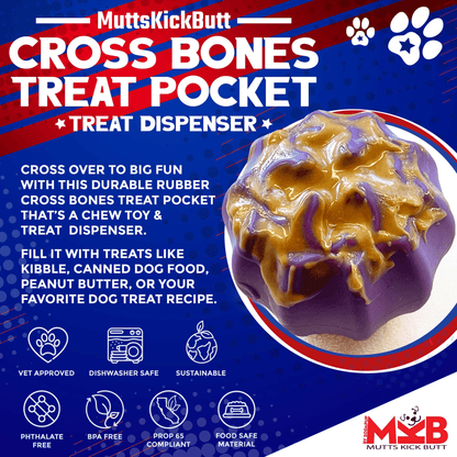 MKB Cross Bones Treat Pocket for Medium Power Chewers-3