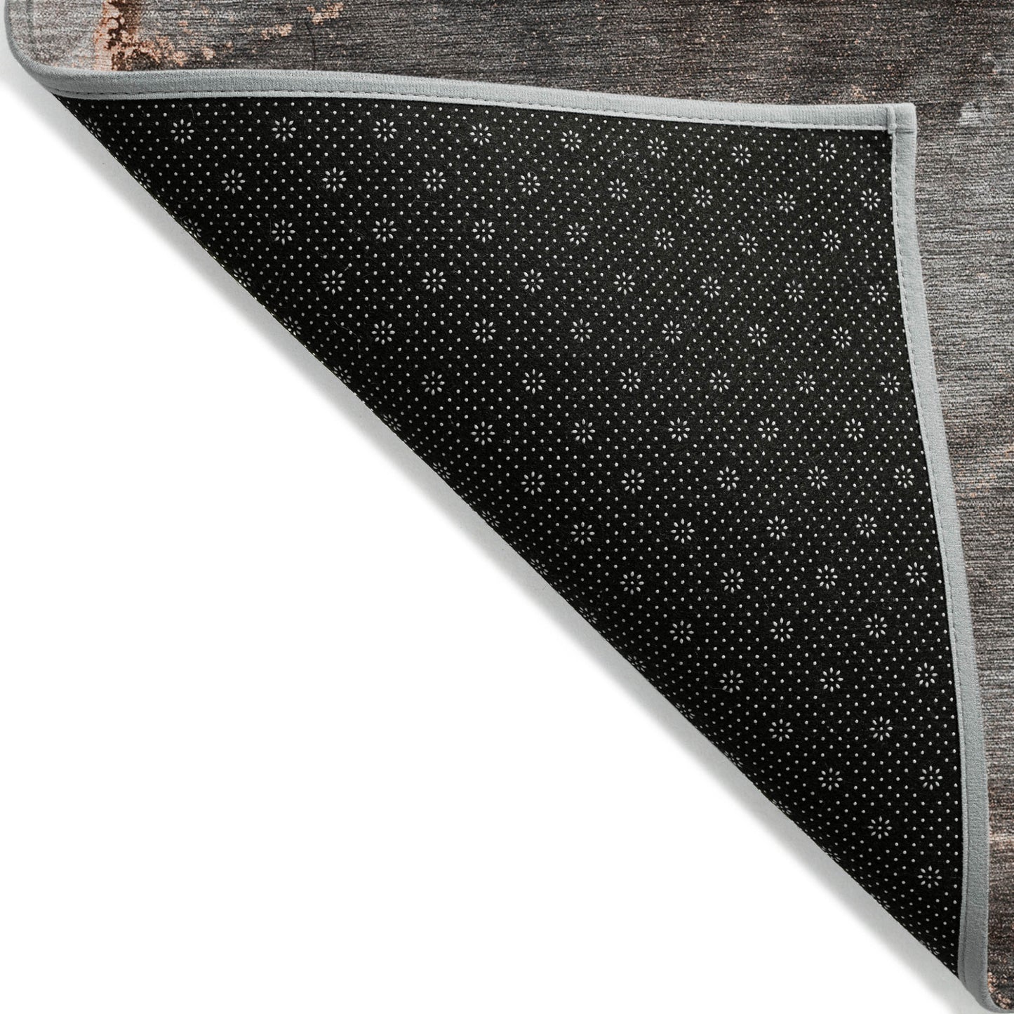 5' X 8' Peach Abstract Washable Non Skid Indoor Outdoor Area Rug-5