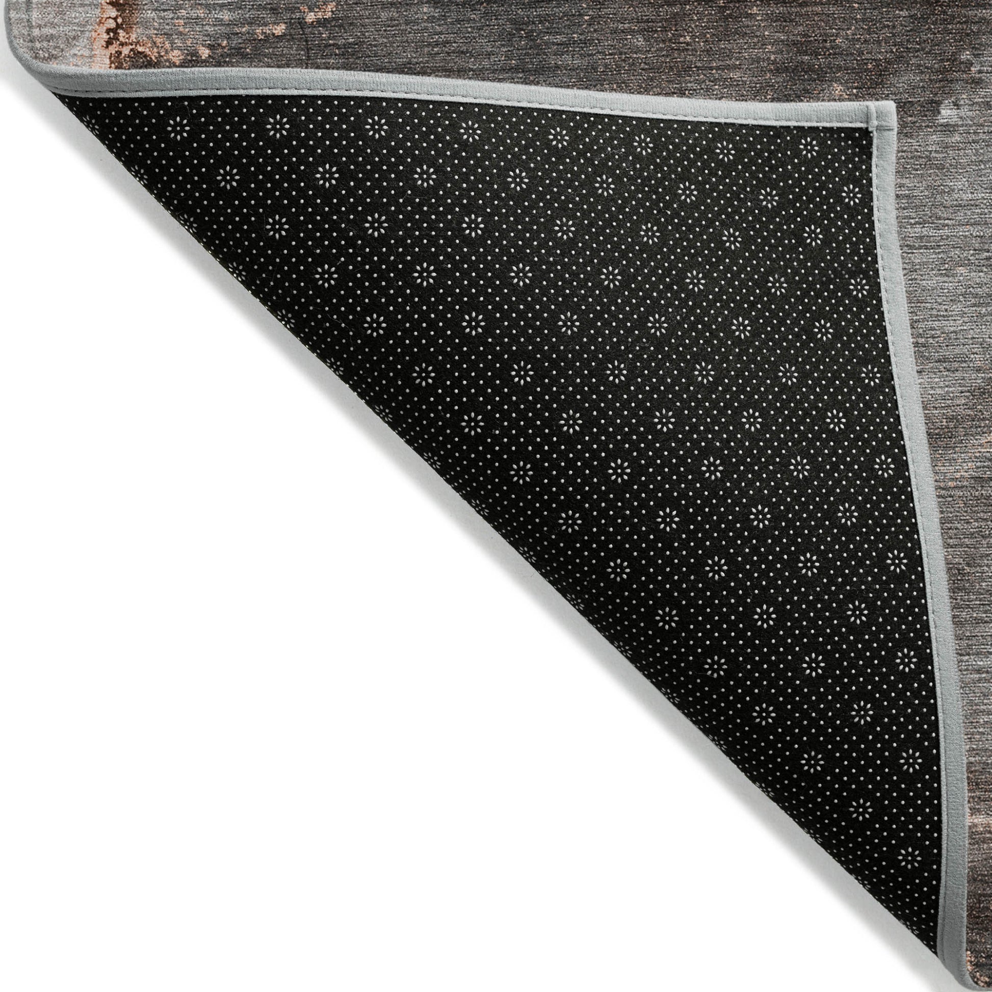 5' X 8' Peach Abstract Washable Non Skid Indoor Outdoor Area Rug-5