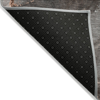 5' X 8' Peach Abstract Washable Non Skid Indoor Outdoor Area Rug-5