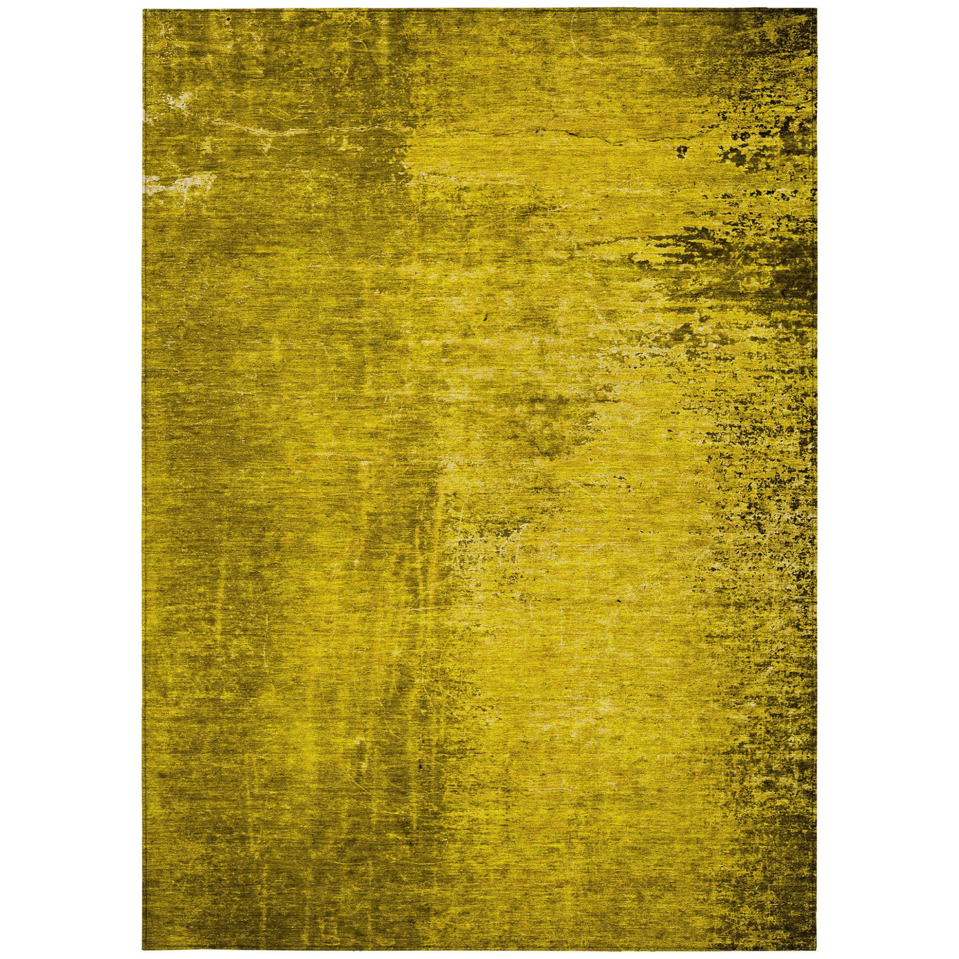 8' X 10' Gold Abstract Washable Non Skid Indoor Outdoor Area Rug-4