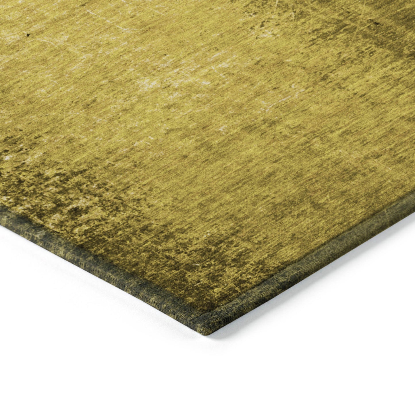 8' X 10' Gold Abstract Washable Non Skid Indoor Outdoor Area Rug-6