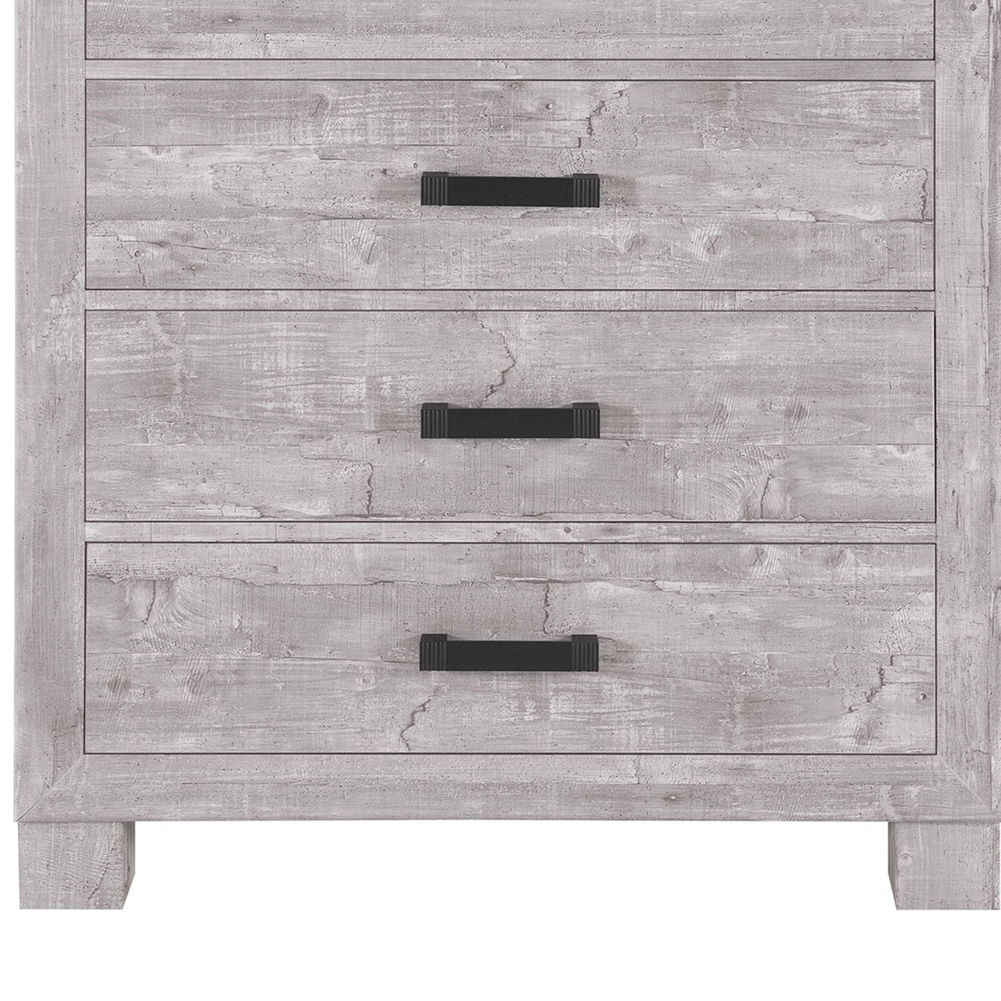 48" Gray Wood Five Drawer Dresser-2