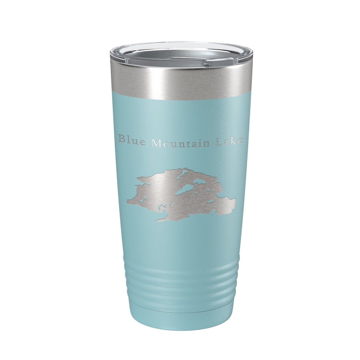 Blue Mountain Lake Map Tumbler Travel Mug Insulated Laser Engraved Coffee Cup New York 20 oz-13