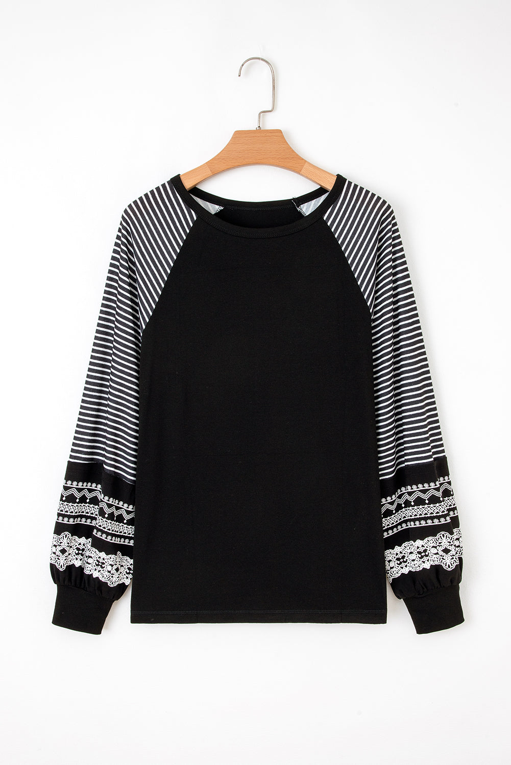 Kelsey Striped Raglan Long Sleeve Loose Top-5
