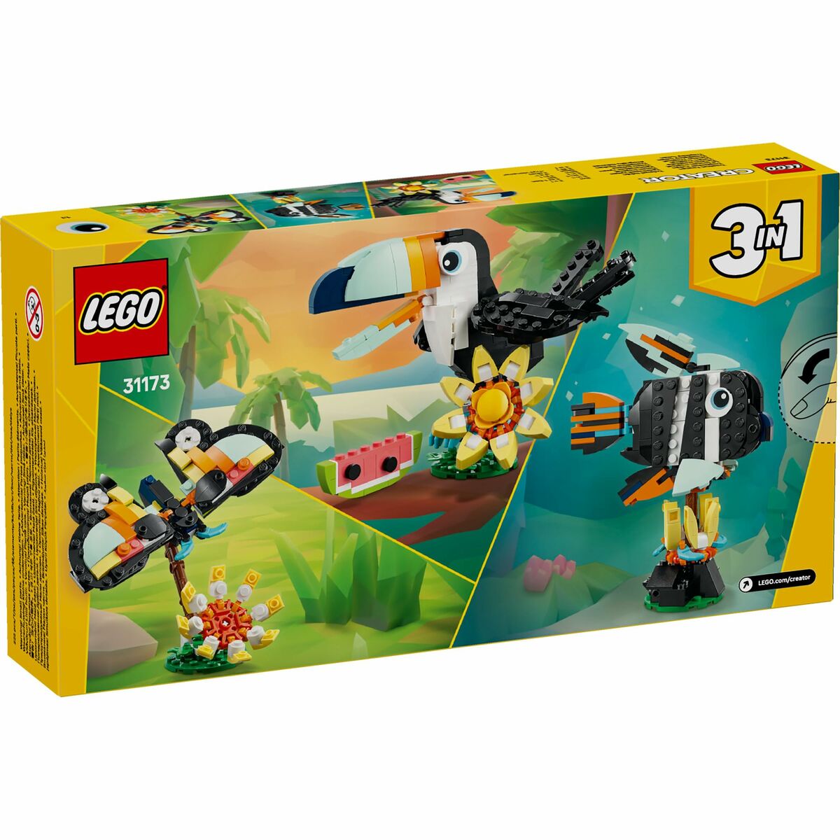 Construction set Lego 31173 Wild Animals : Tropical Toucan 225 Pieces-6