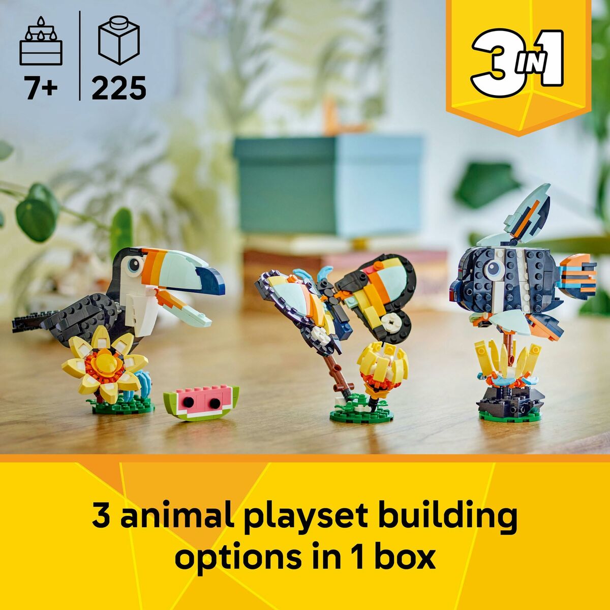 Construction set Lego 31173 Wild Animals : Tropical Toucan 225 Pieces-5