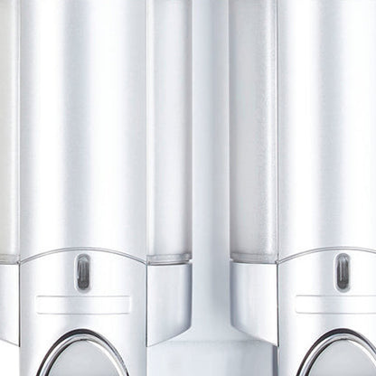 Gray Heavy Duty Plastic Two Chamber Wall Mount Soap Dispenser-3