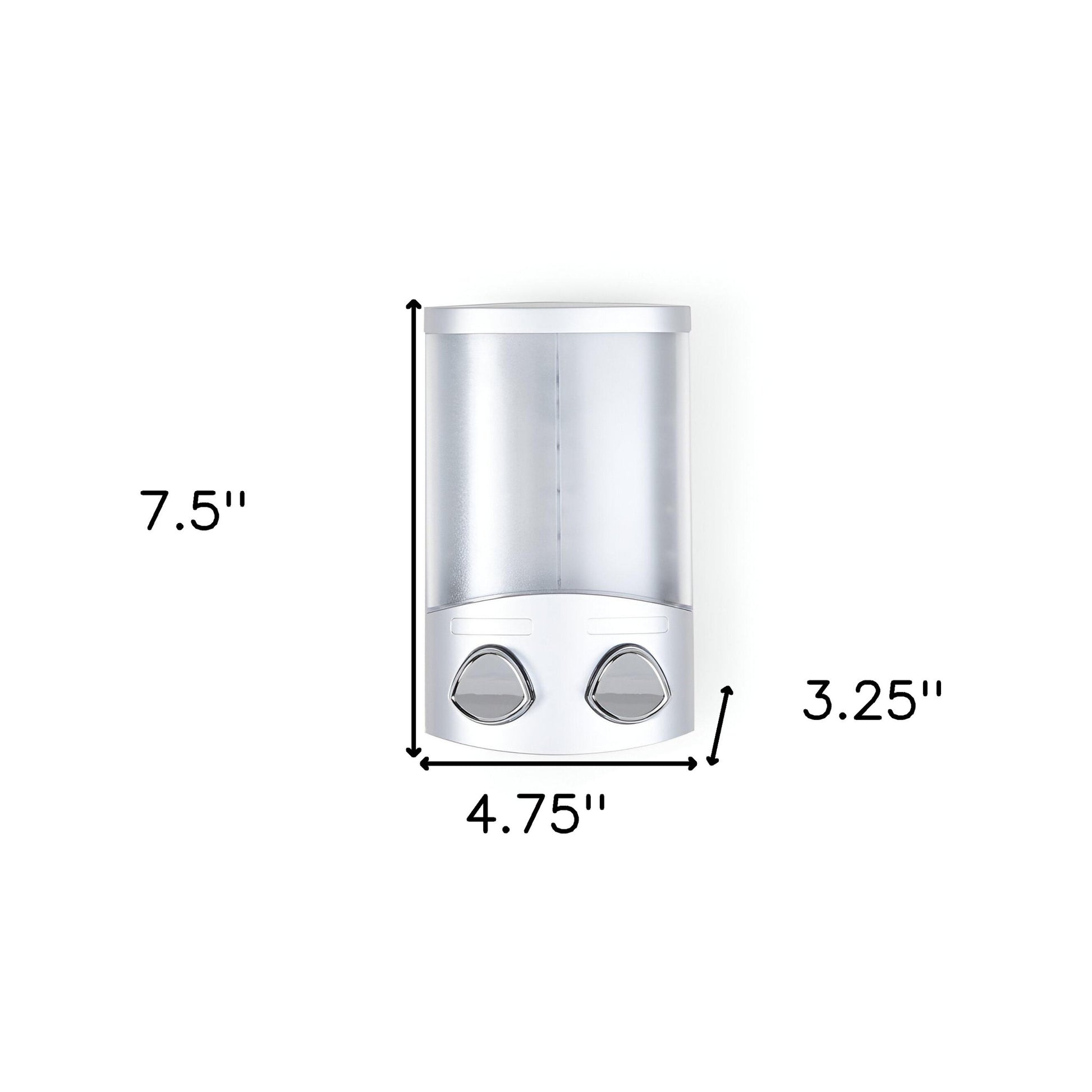Gray Heavy Duty Plastic Two Chamber Wall Mount Soap Dispenser-5