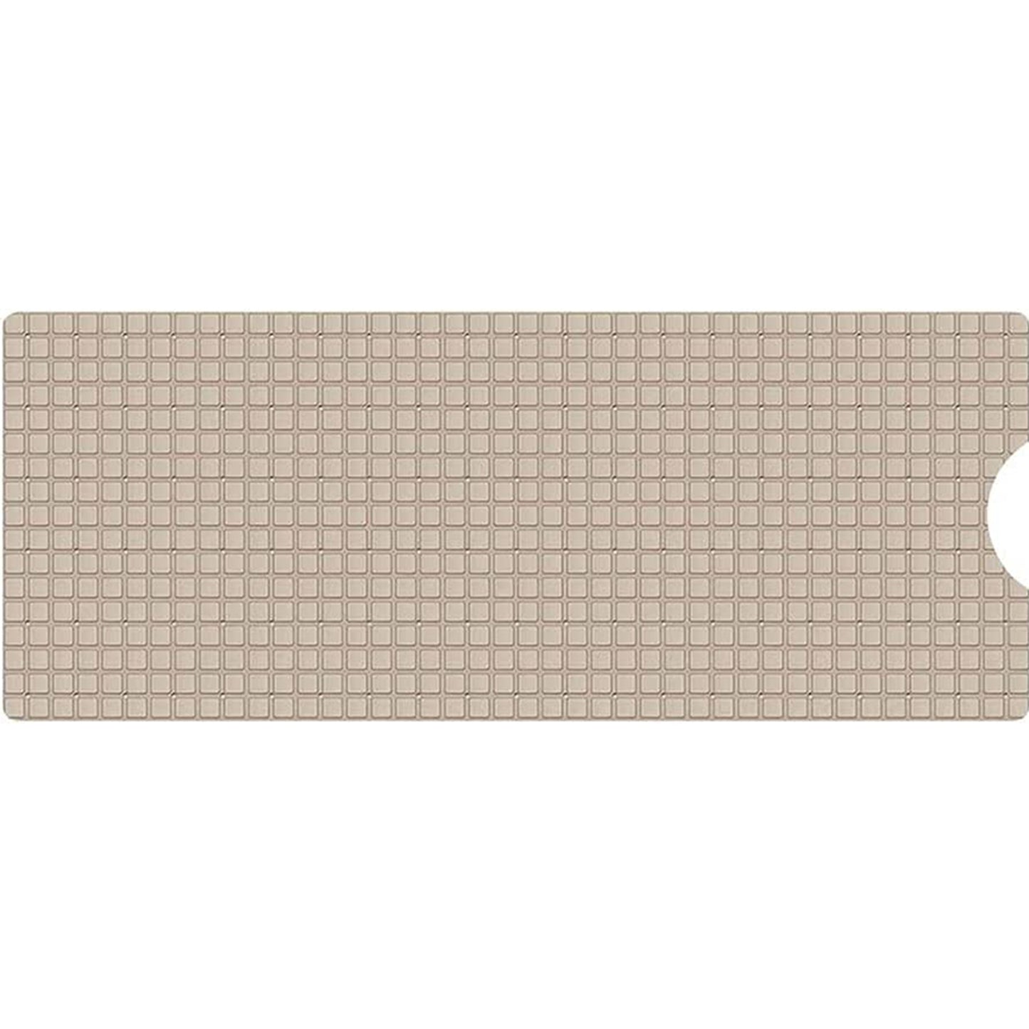 40" Beige Geometric Tiles Non Slip Bathtub Mat-1