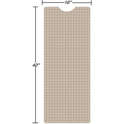 40" Beige Geometric Tiles Non Slip Bathtub Mat-5