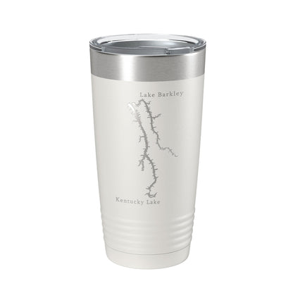 Kentucky & Barkley Lakes Map Tumbler Travel Mug Insulated Laser Engraved Coffee Cup Kentucky, Tennessee 20 oz-1