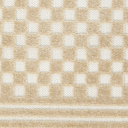6' Tan Geometric Runner Rug-5