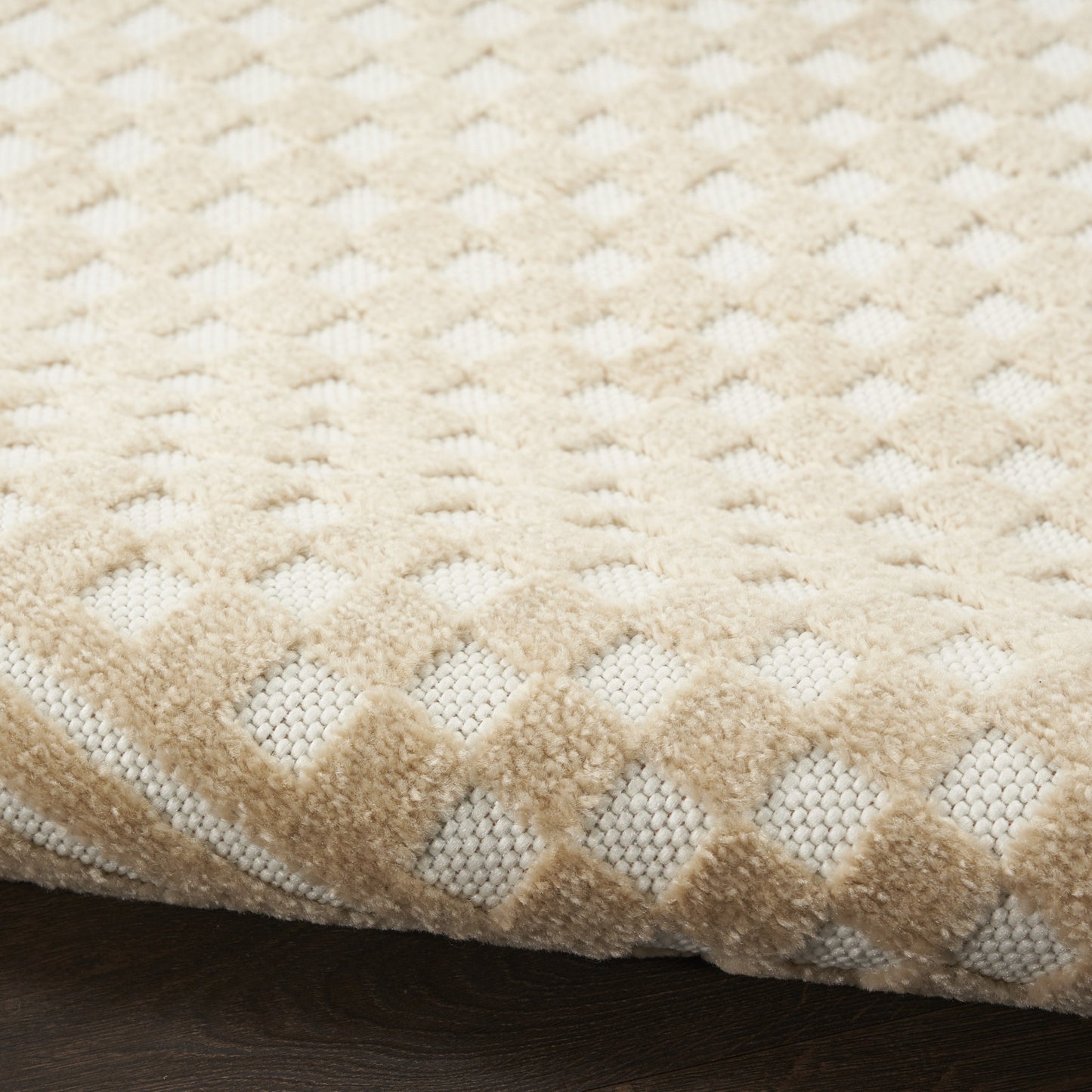 6' Tan Geometric Runner Rug-6