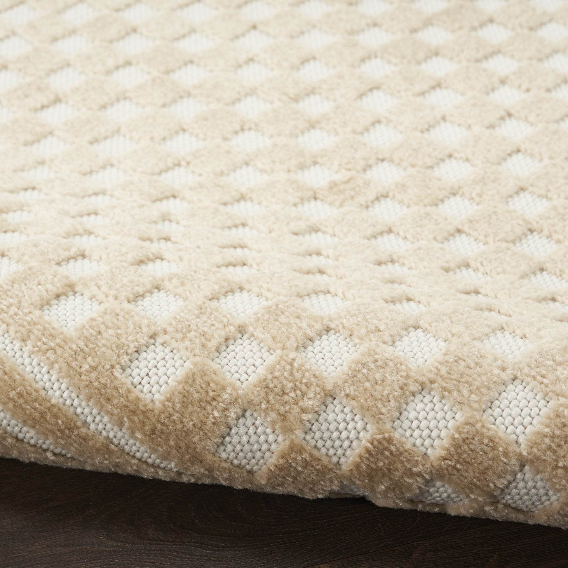 6' Tan Geometric Runner Rug-6