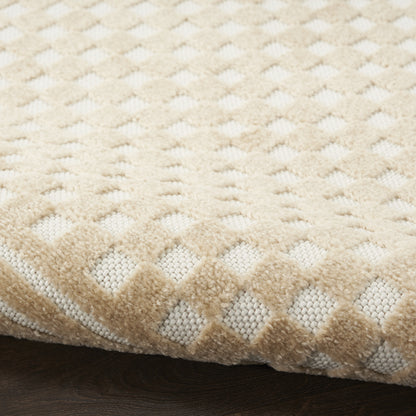 6' Tan Geometric Runner Rug-6