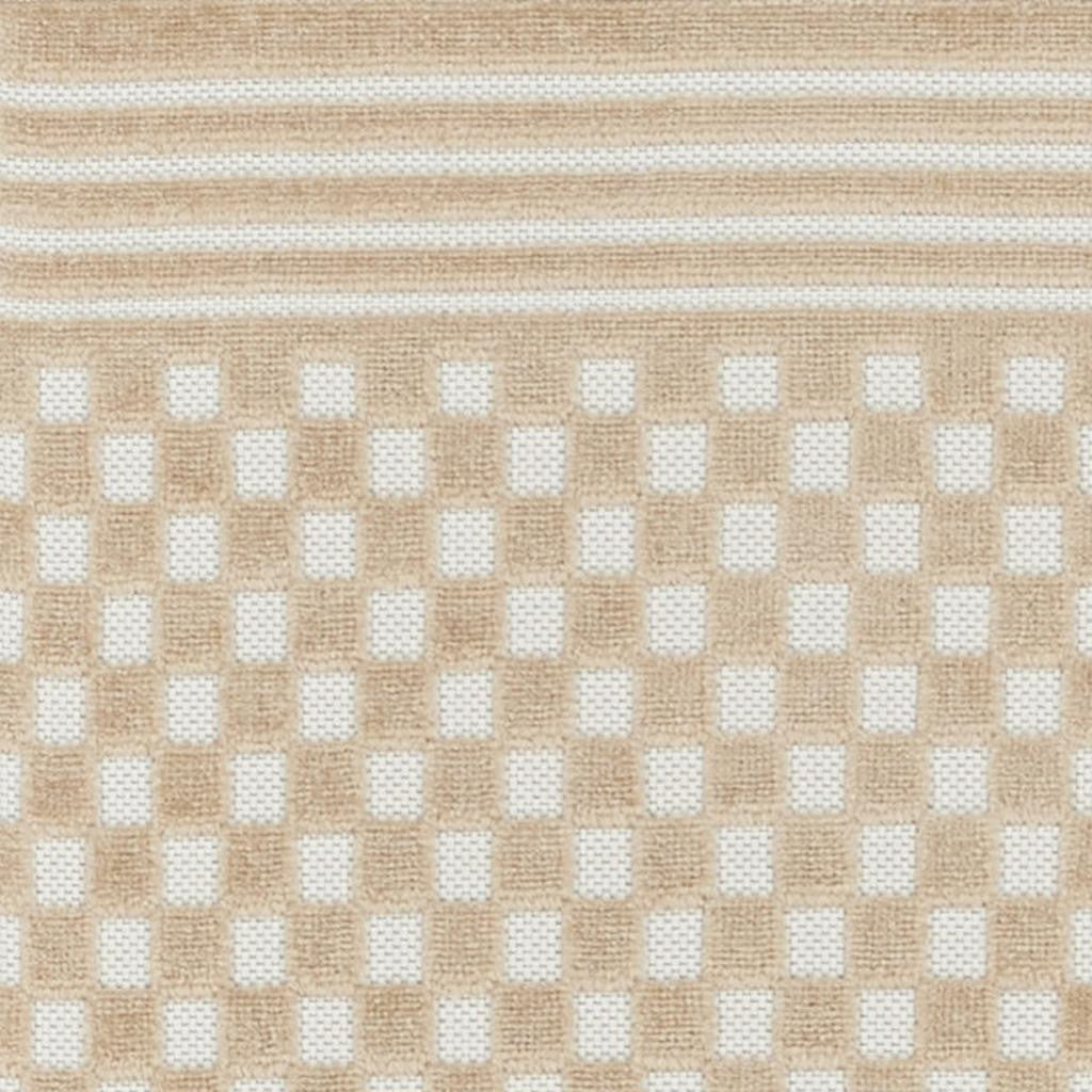 6' Tan Geometric Runner Rug-0