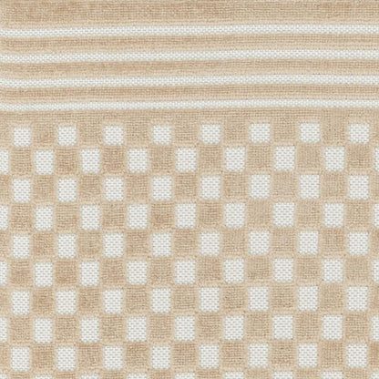 6' Tan Geometric Runner Rug-0