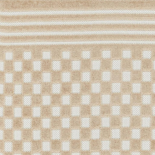 6' Tan Geometric Runner Rug-0