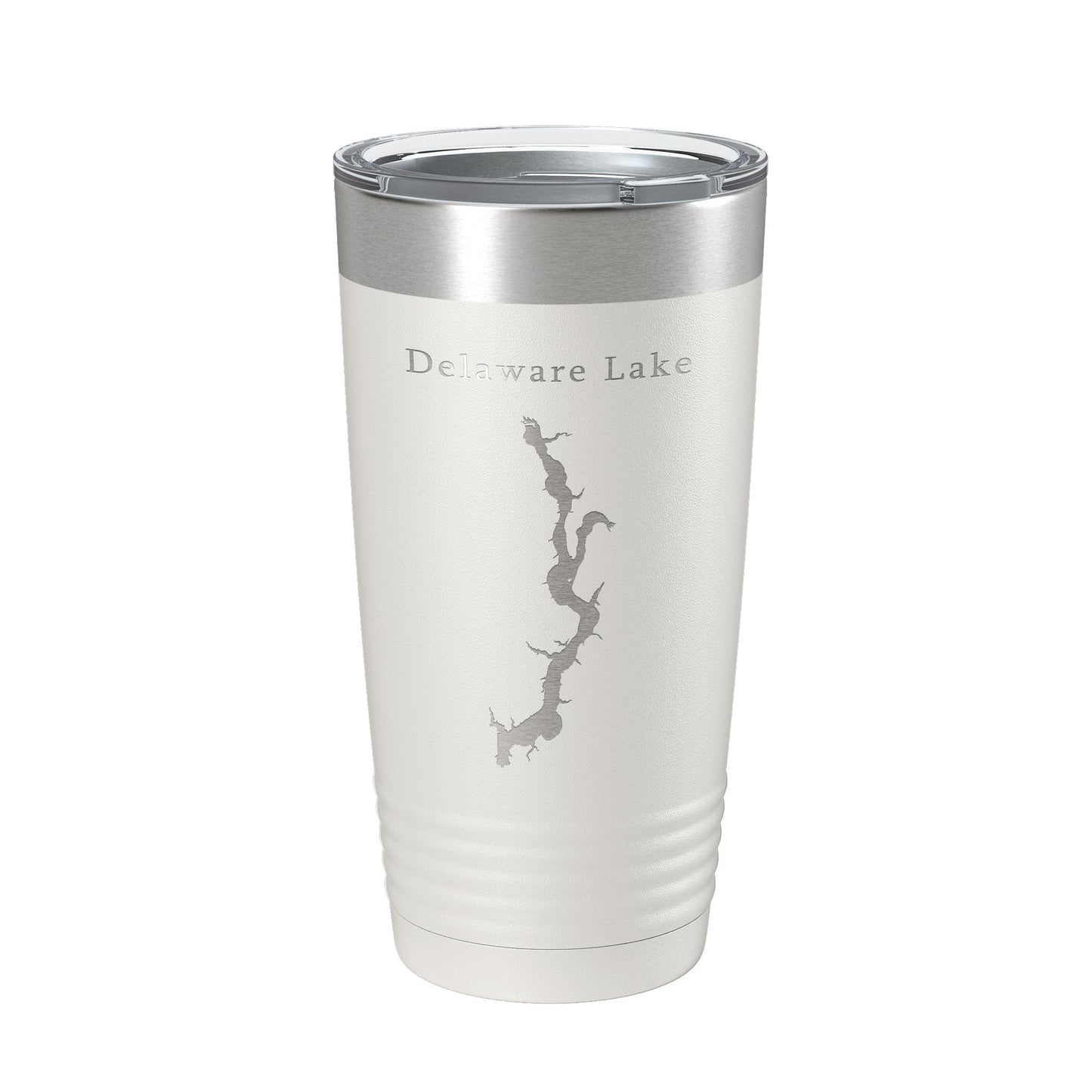 Delaware Lake Map Tumbler Travel Mug Insulated Laser Engraved Coffee Cup Ohio 20 oz-1