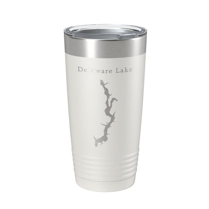 Delaware Lake Map Tumbler Travel Mug Insulated Laser Engraved Coffee Cup Ohio 20 oz-1