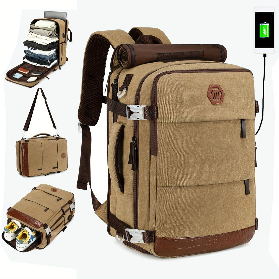 NNETM Flight Approved Laptop Backpack with USB Port-0