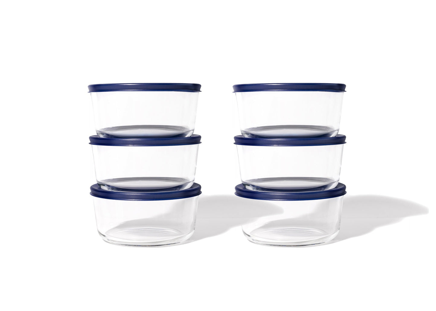 Glass Food Storage Containers - 12 Piece 2 Cup Set (6 Containers + 6 Lids)-2