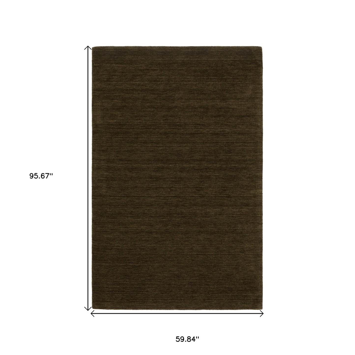 5' X 8' Brown Wool Hand Tufted Area Rug-2