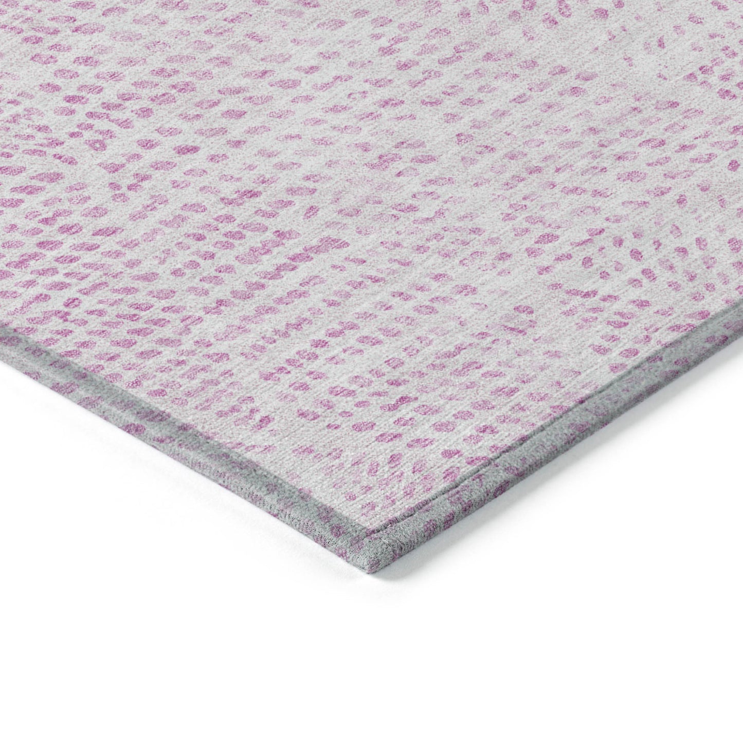 9' X 12' Pink And Ivory Geometric Washable Indoor Outdoor Area Rug-3