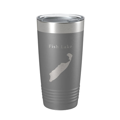 Fish Lake Map Tumbler Travel Mug Insulated Laser Engraved Coffee Cup Utah 20 oz-16