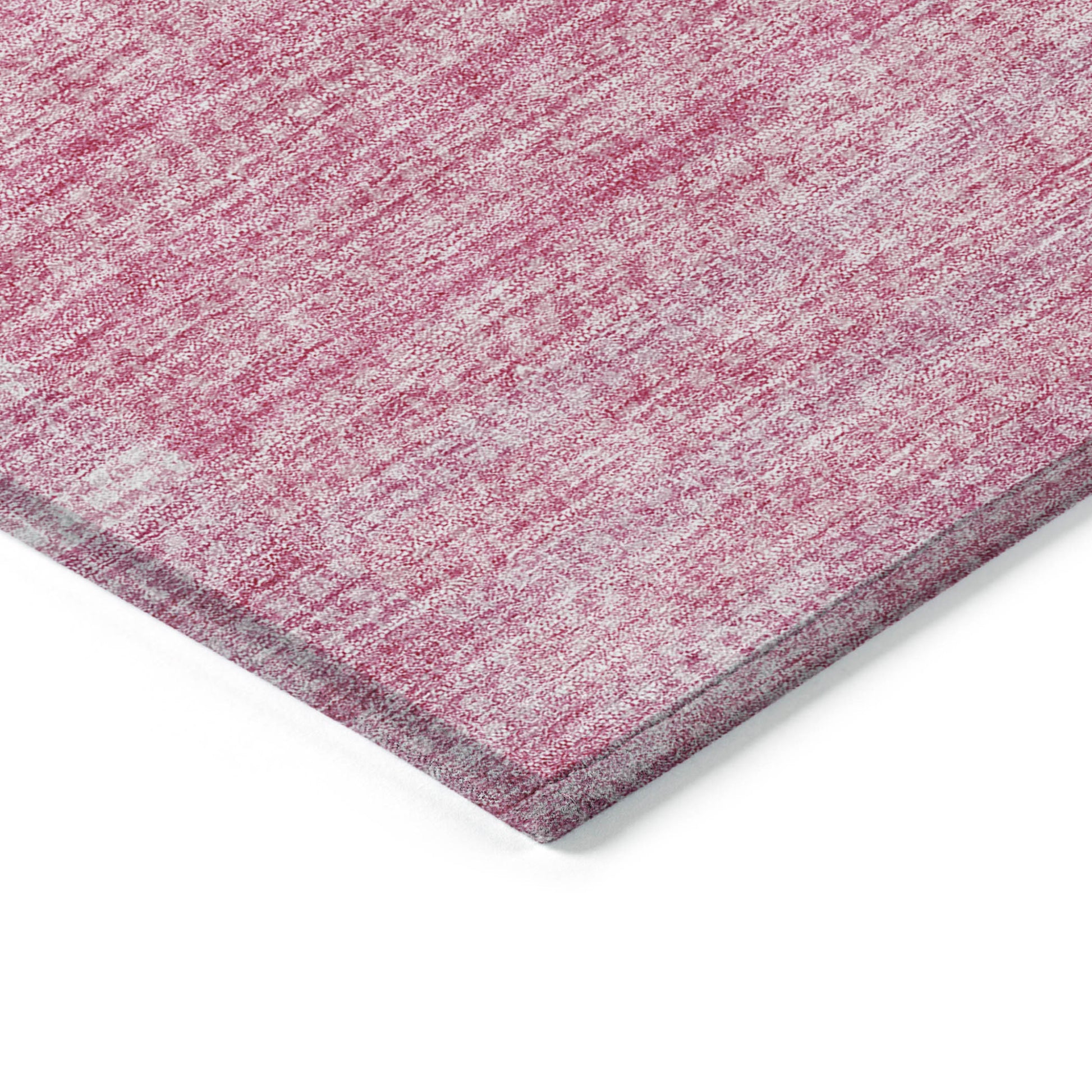 9' X 12' Pink And Blush Striped Washable Indoor Outdoor Area Rug-3