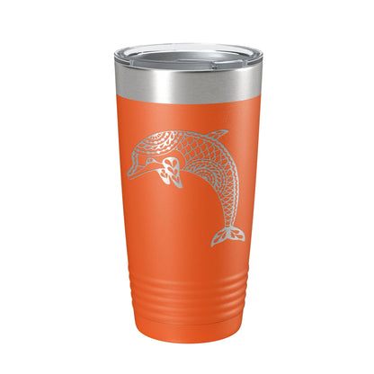 Dolphin Tumbler Zentangle Travel Mug Insulated Laser Engraved Coffee Cup 20 oz-17