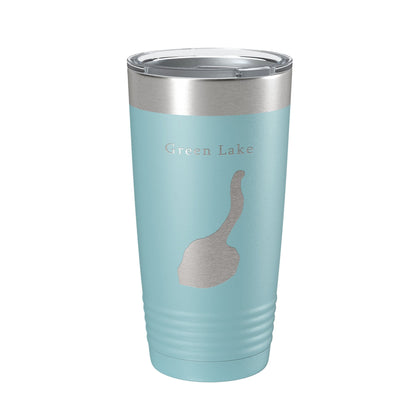 Green Lake Map Tumbler Travel Mug Insulated Laser Engraved Coffee Cup New York 20 oz-13