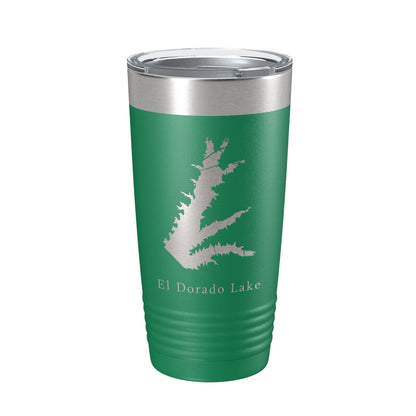 El Dorado Lake Map Tumbler Travel Mug Insulated Laser Engraved Coffee Cup Kansas 20 oz-9