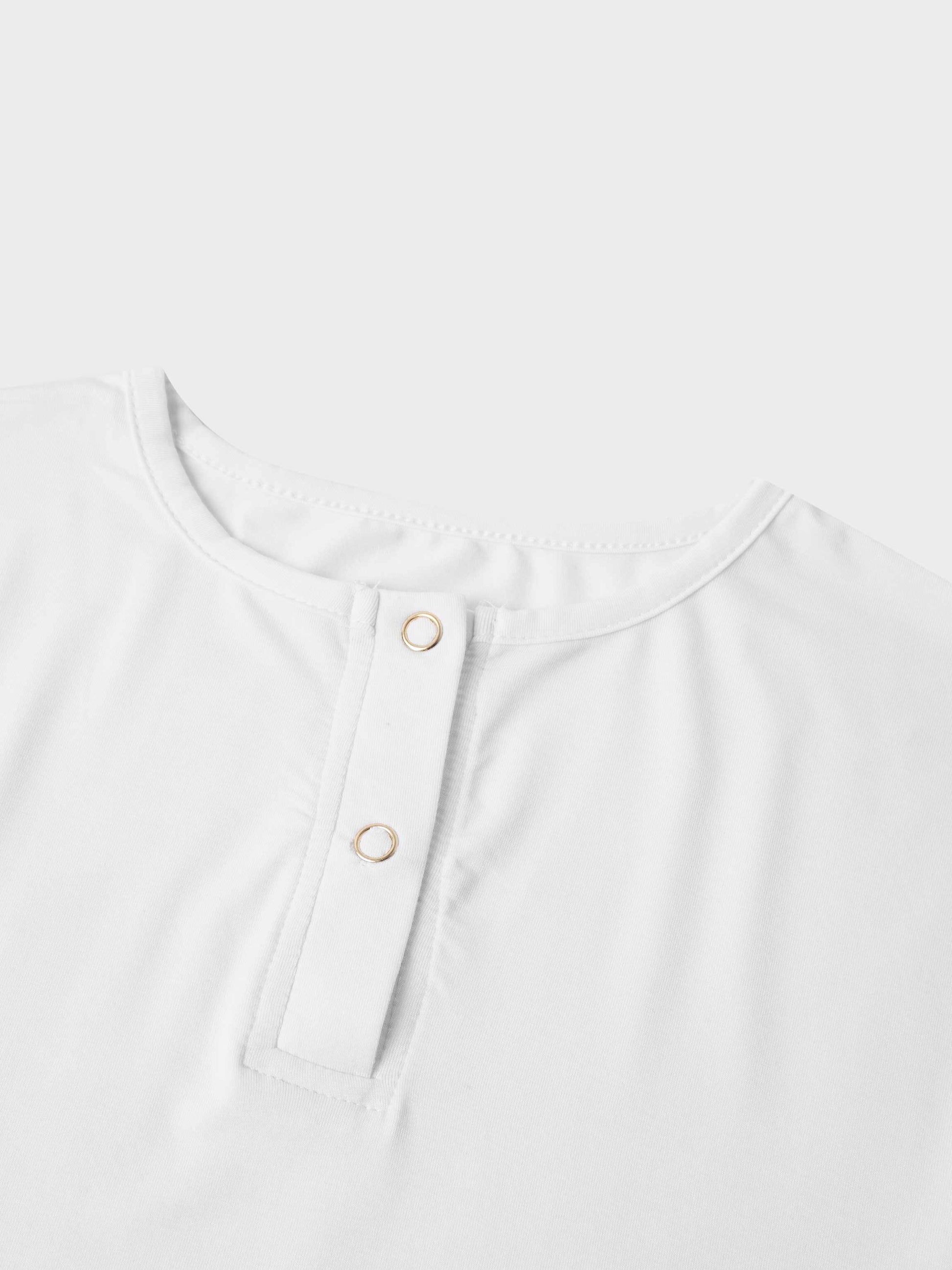 SIDE ELASTIC TEE-WHITE-2