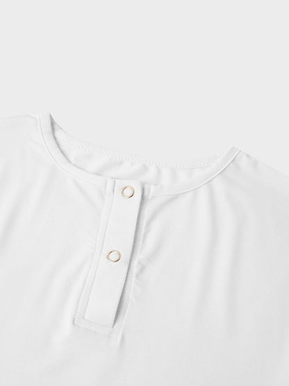 SIDE ELASTIC TEE-WHITE-2