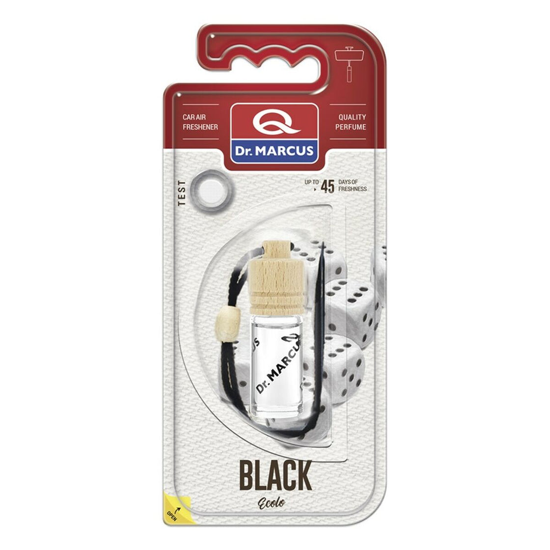 Car Air Freshener Dr Marcus Ecolo black 4,5 ml Wood Crystal Fragrance Pendant 4 Pieces-1