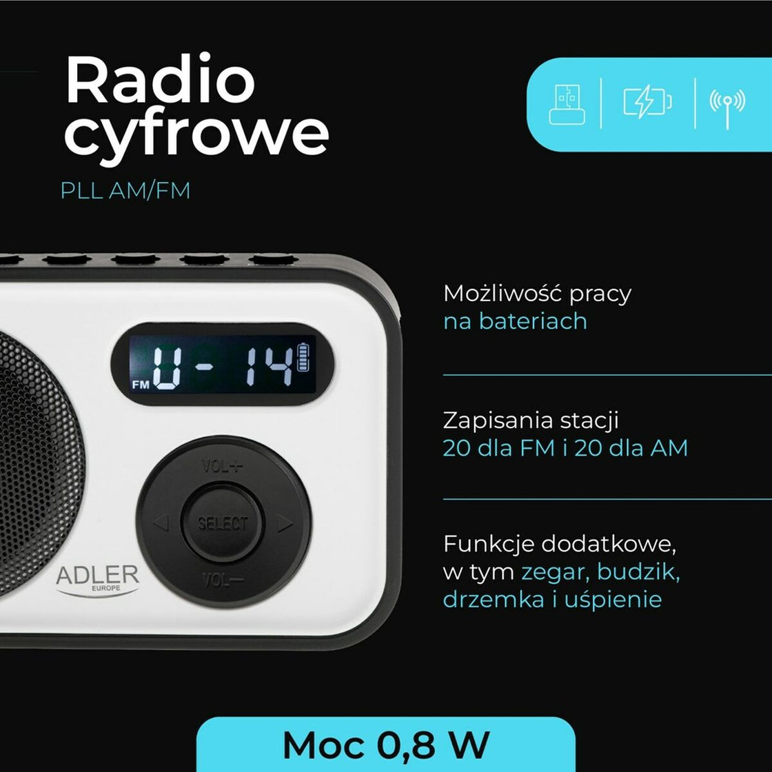 Radio Adler Black-32