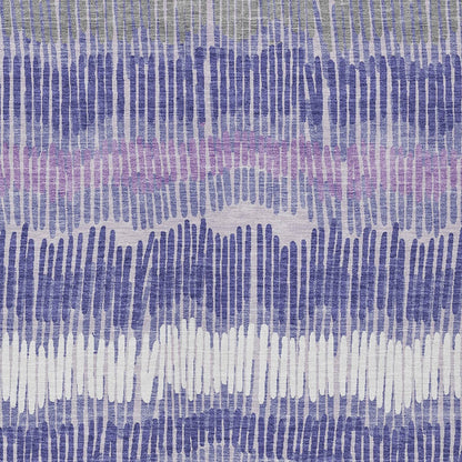 8' X 10' Purple And Gray Striped Washable Indoor Outdoor Area Rug-5