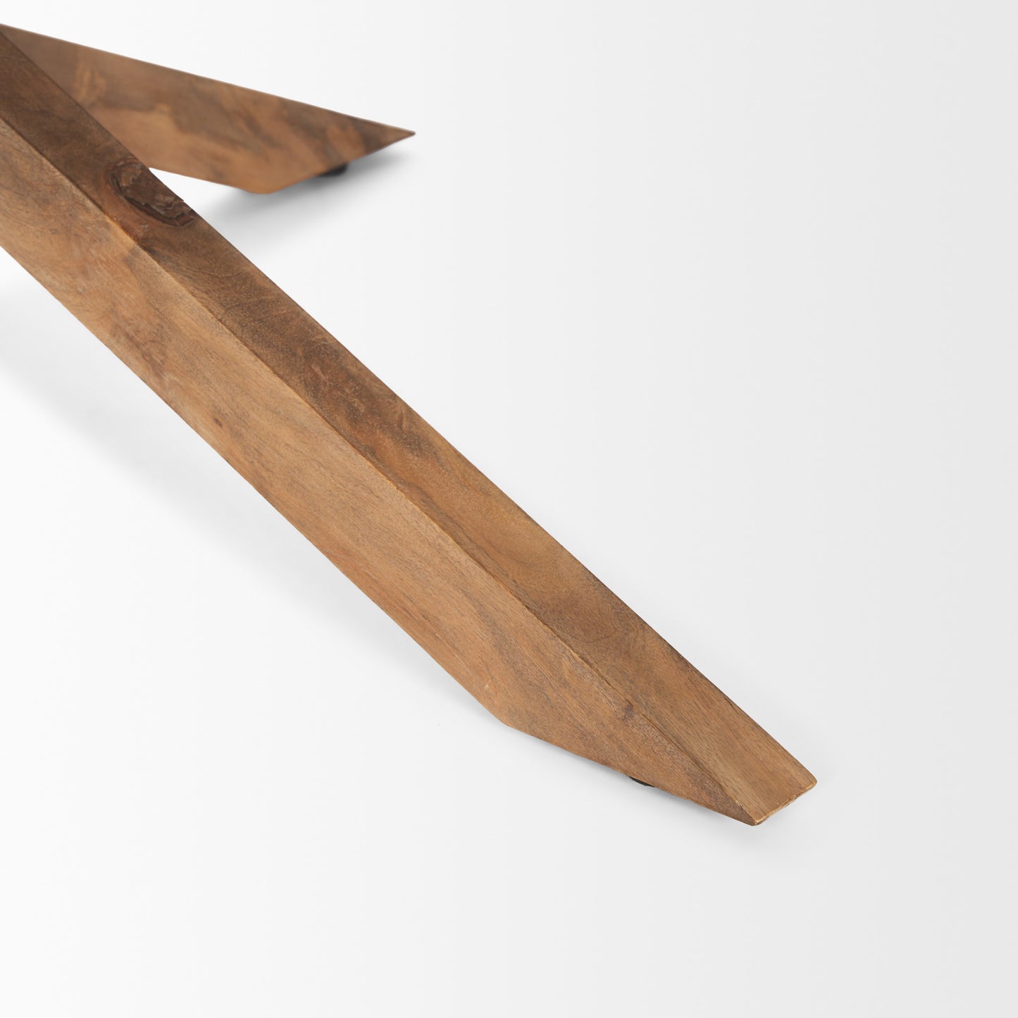 42" Natural Solid Wood Round Cross Legs Coffee Table-4