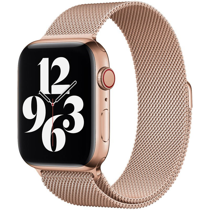 Eternico Elegance Milanese Apple Watch 42mm / 44mm / 45mm / Ultra 49mm - rose gold (AET-AWMNS-rogo-42)-0