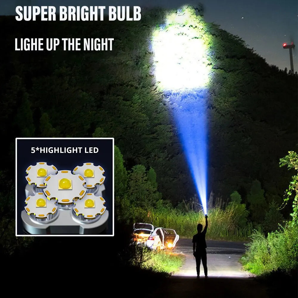 High Power Rechargeable LED Camping Flashlight-3