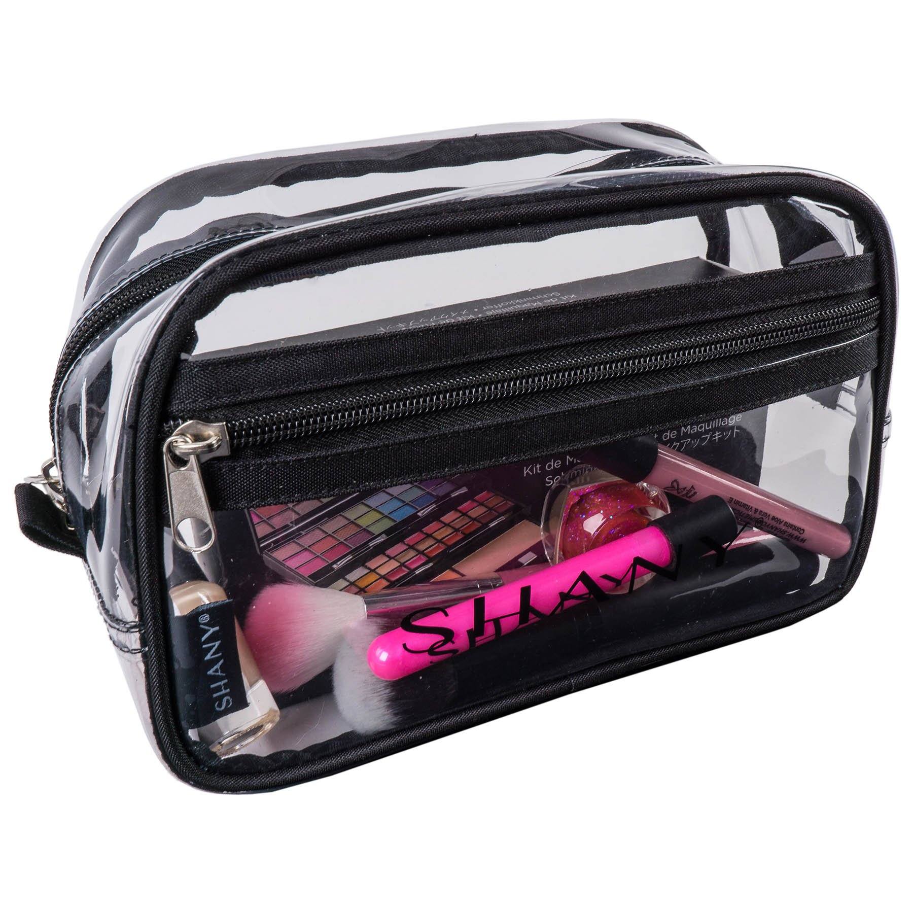 Clear Toiletry Makeup Carry-On Pouch with Zippered Compartment-4