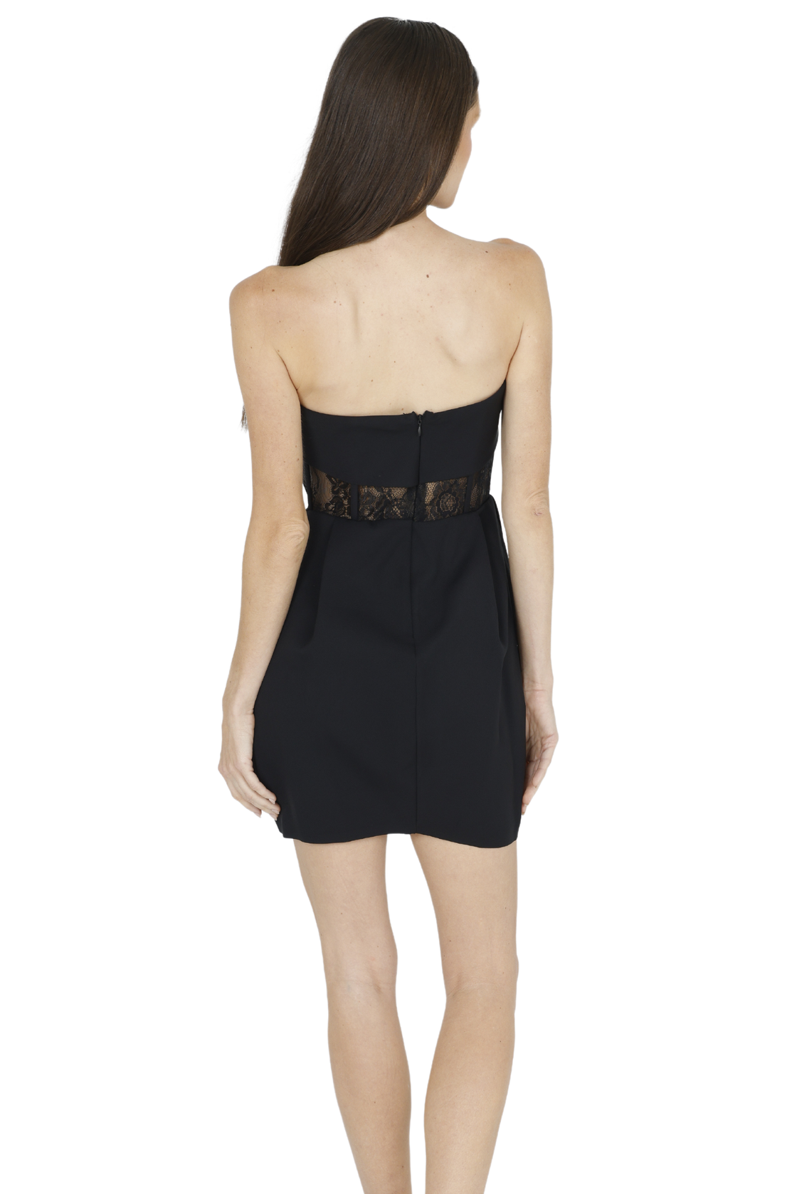 Daisy Strapless Lace Corset Dress (Black)-3