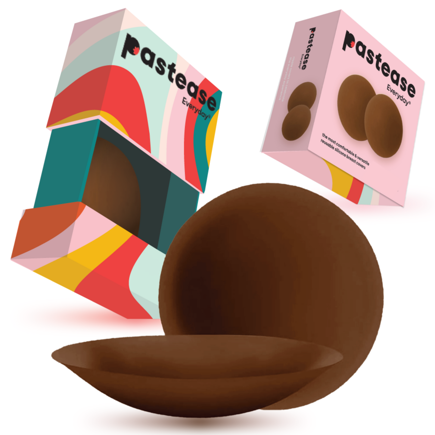 5-Pack: Pastease Everyday® Nipple Cover Sticky Adhesive Silicone Nipple Pasties Reusable Pasty Breast Covers for Women with Travel Box-7