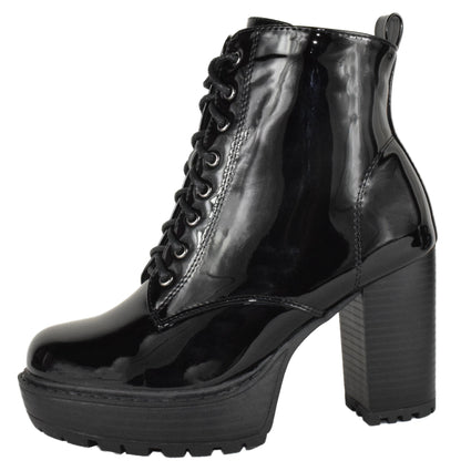 KENNEDY-1 Black Patent Top Moda-0