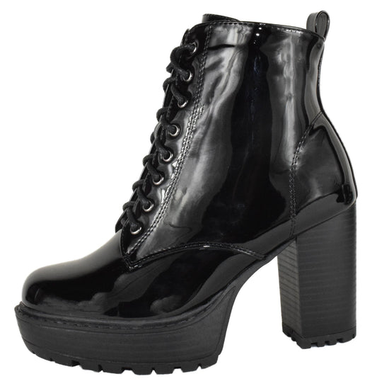 KENNEDY-1 Black Patent Top Moda-0