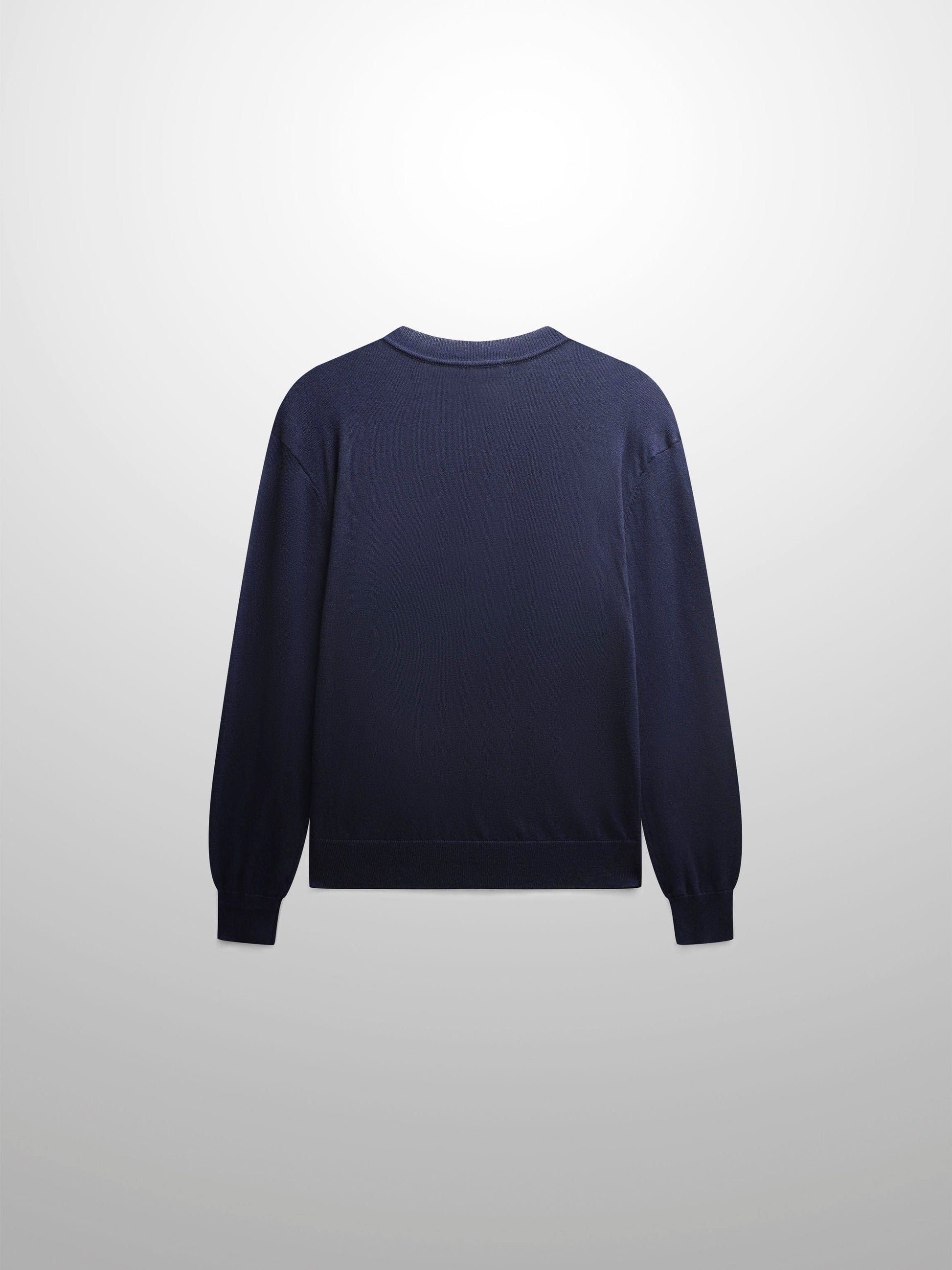 High V Lightweight Sweater-Navy-1